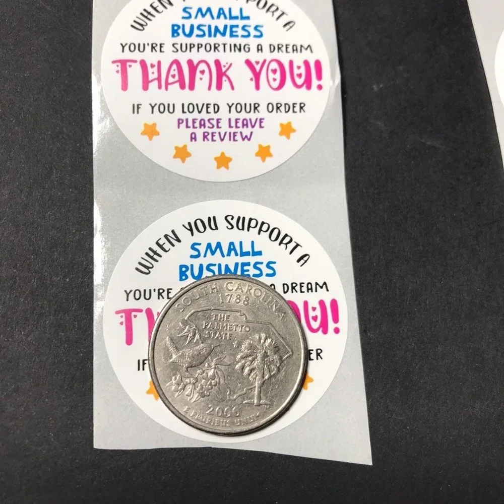 200 thank you for support my small business sticker  1.5 inch - Picture 5 of 6